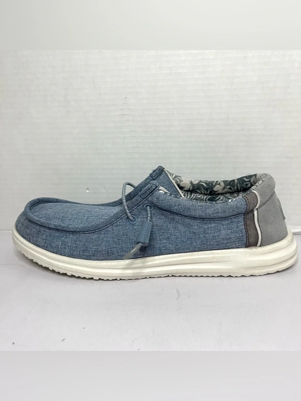 Hey Dude Wally H2O Overcast Men’s Slip on Water Shoes Size 12 Blue Grey - Picture 12 of 16